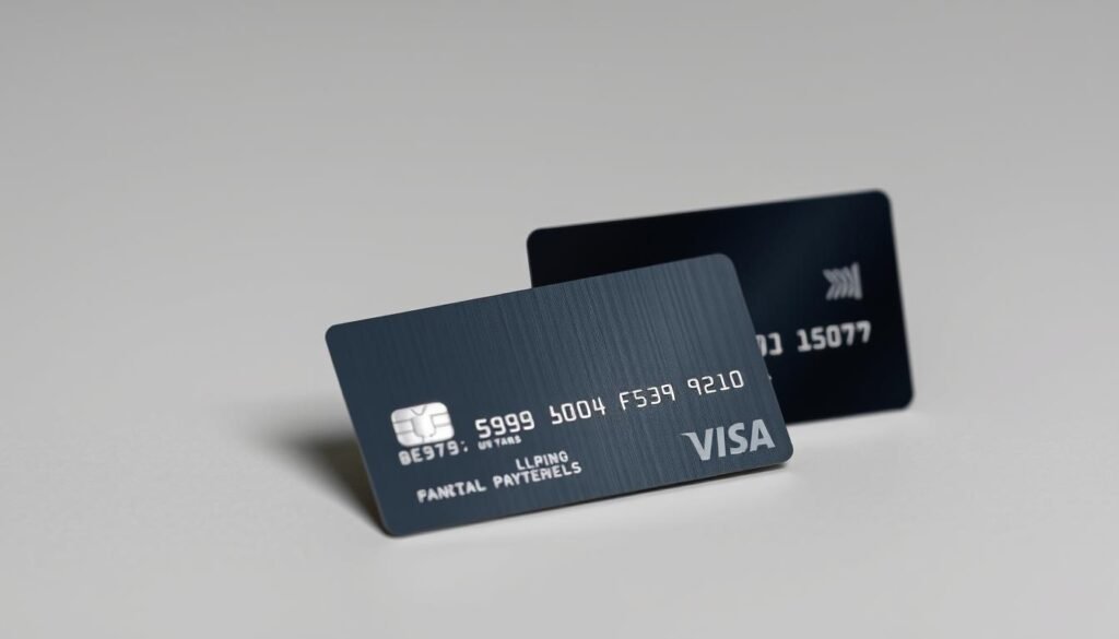 A high-resolution close-up photograph of credit cards arranged on a minimalist gray background, with a soft, even lighting highlighting the textured surfaces and metallic accents. The cards are angled slightly, creating a sense of depth and visual interest. The composition emphasizes the concept of cashback and miles accumulation, with the cards positioned to showcase their key features prominently. The overall mood is one of simplicity, elegance, and financial empowerment. A high-resolution close-up photograph of credit cards arranged on a minimalist gray background, with a soft, even lighting highlighting the textured surfaces and metallic accents. The cards are angled slightly, creating a sense of depth and visual interest. The composition emphasizes the concept of cashback and miles accumulation, with the cards positioned to showcase their key features prominently. The overall mood is one of simplicity, elegance, and financial empowerment.